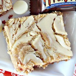 White Chocolate Toffee Peanut Butter Brownies