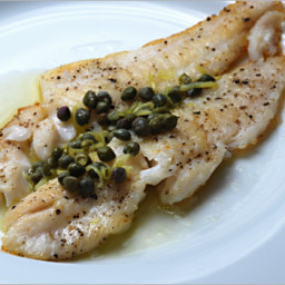 White fish with Lemon Caper Sauce