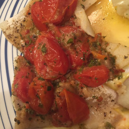 Cod with Tomato and Herb Butter - EASY