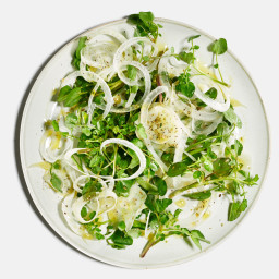 White Onion, Fennel, and Watercress Salad