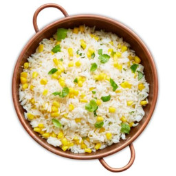 White Rice with Basil and Corn
