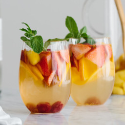White Sangria with Mango and Berries