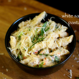 white sauce pasta recipe | pasta recipe in white sauce