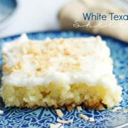White Texas Coconut Sheet Cake