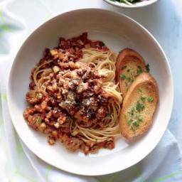 Whole-Grain Spaghetti with Veggi-fied Meat Sauce
