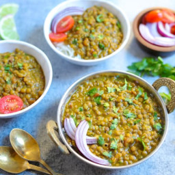 Whole Masoor Dal Recipe (Brown Lentils Curry)