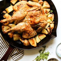Whole Roasted Greek Chicken and Potatoes
