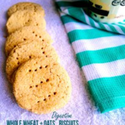 Whole Wheat and Oatmeal Eggless Digestive Biscuits