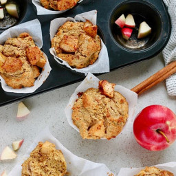 Whole Wheat Muffins with Cinnamon Roasted Apples