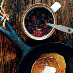Whole-Wheat Pancakes with Blackberry Syrup