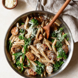 Whole Wheat Pasta with Broccoli and Chicken Sausage