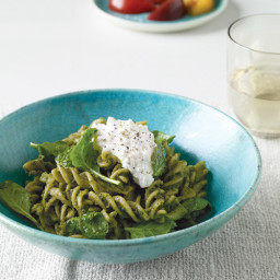 Whole-Wheat Pasta with Pumpkin-Seed and Spinach Pesto
