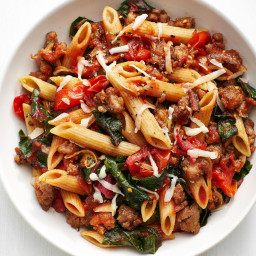 Whole-Wheat Pasta with Sausage and Swiss Chard