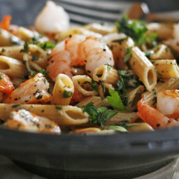 Whole Wheat Pasta with Shrimp and Herbs