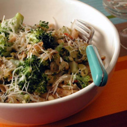 Whole Wheat Penne with Broccoli, Green Olives, and Pine Nuts