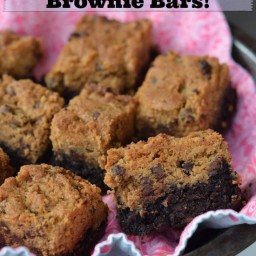 Whole-Wheat Peanut Butter Brownie Bars