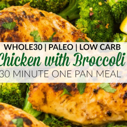 Whole30 Lemon Chicken Skillet with Broccoli (Paleo, Low Carb)