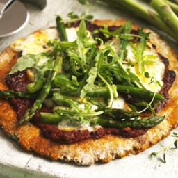Wholemeal asparagus and Taleggio pizza recipe