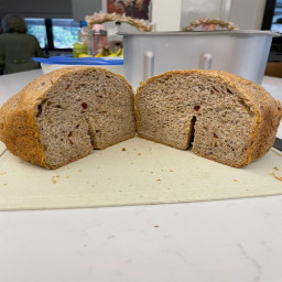 Wholemeal Sunflower Cranberries Bread Load (Half)
