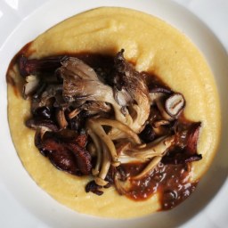 Wild Mushroom Polenta with Porcini Sauce