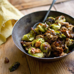 Wild Mushrooms and Brussels Sprouts