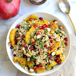 Wild Rice and Farro Salad with Roasted Acorn Squash