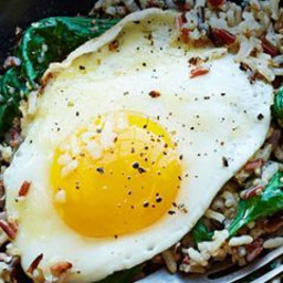 Wild Rice and Spinach Egg Bowl