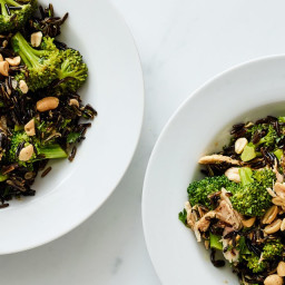 Wild Rice Bowl With Chicken, Broccoli, and Peanut Sauce