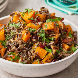 Wild Rice Pilaf with Squash, Pecans, and Cranberries