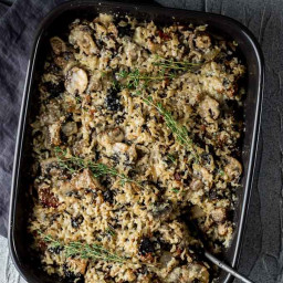 Wild Rice Stuffing with Mushrooms