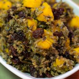 Wild Rice with Butternut Squash and Dried Cherries