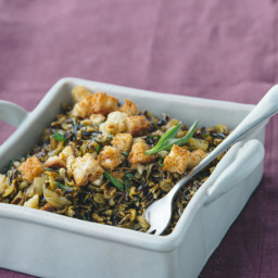 Wild Rice–and-Sage Stuffing with Crunchy Croutons