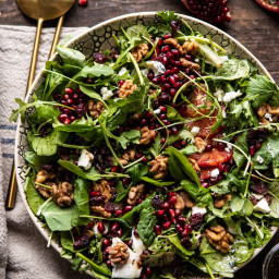 Winter Pomegranate Salad with Maple Candied Walnuts