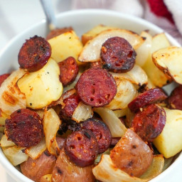 World's Best Air Fryer Sausage & Potatoes Cooked Together!