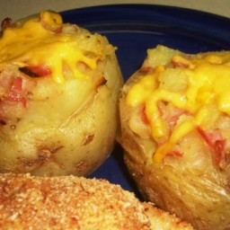 Ww Ham and Cheese Stuffed Potatoes