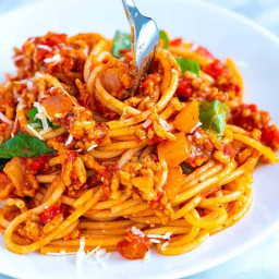 WW Spaghetti w/Tomato-Meat Sauce