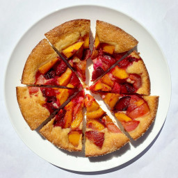 Yeasted Breakfast Cake With Peaches and Plums Recipe