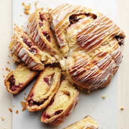 Yeasted Cheese-and-Sour-Cherry Coffee Cake