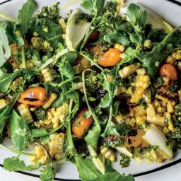 Yellow Pepper and Corn Salad with Turmeric Dressing