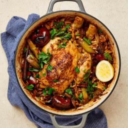 Yotam Ottolenghi’s one-pot chicken with orzo, porcini and cinnamon