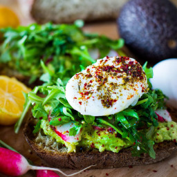 Zaatar Dusted Poached Eggs with Avocado Toast
