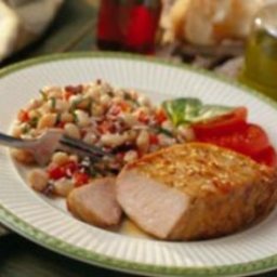 Zesty Italian Pork Chops with Cannellini Salad