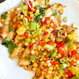 Zesty Lime Grilled Chicken Paillard with Pineapple Jalapeno Salsa