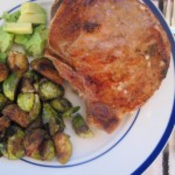 Zesty Ranch Pork Chops and Brussel Sprouts
