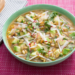 Zesty Vegetable & Finger Lime Pozole with Sweet & Spicy Pepitas