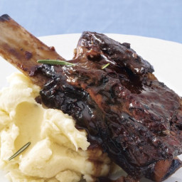 Zinfandel-Braised Beef Short Ribs with Rosemary-Parsnip Mashed Potatoes