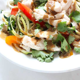 Zoodle Salad with Spicy Thai Peanut Sauce
