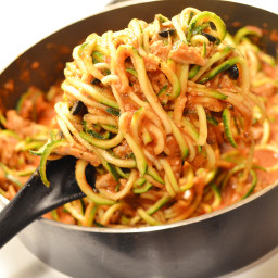 Zoodles in Meat Sauce