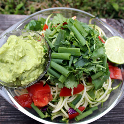 Zoodles with Creamy Avocado Basil Dressing