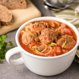 Z'paghetti and Meatball Soup